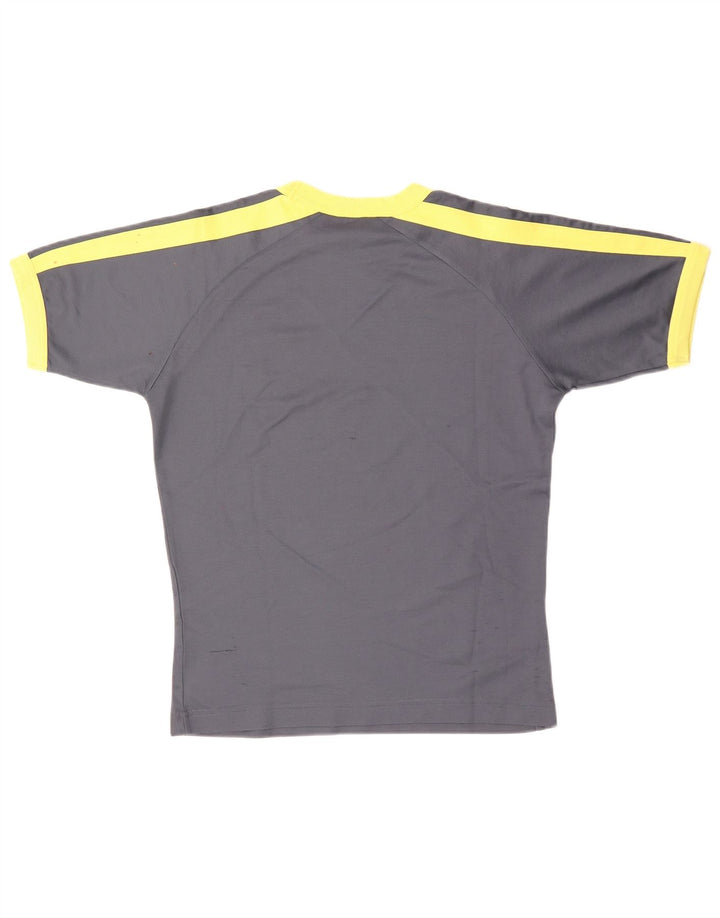 PUMA Herren T-Shirt-Oberteil aus mittelgrauer Colourblock-Baumwolle