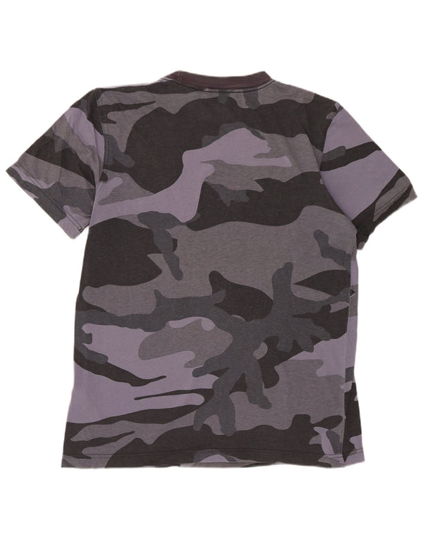 ADIDAS Herren Grafik T-Shirt Top XS Grau Camouflage Baumwolle