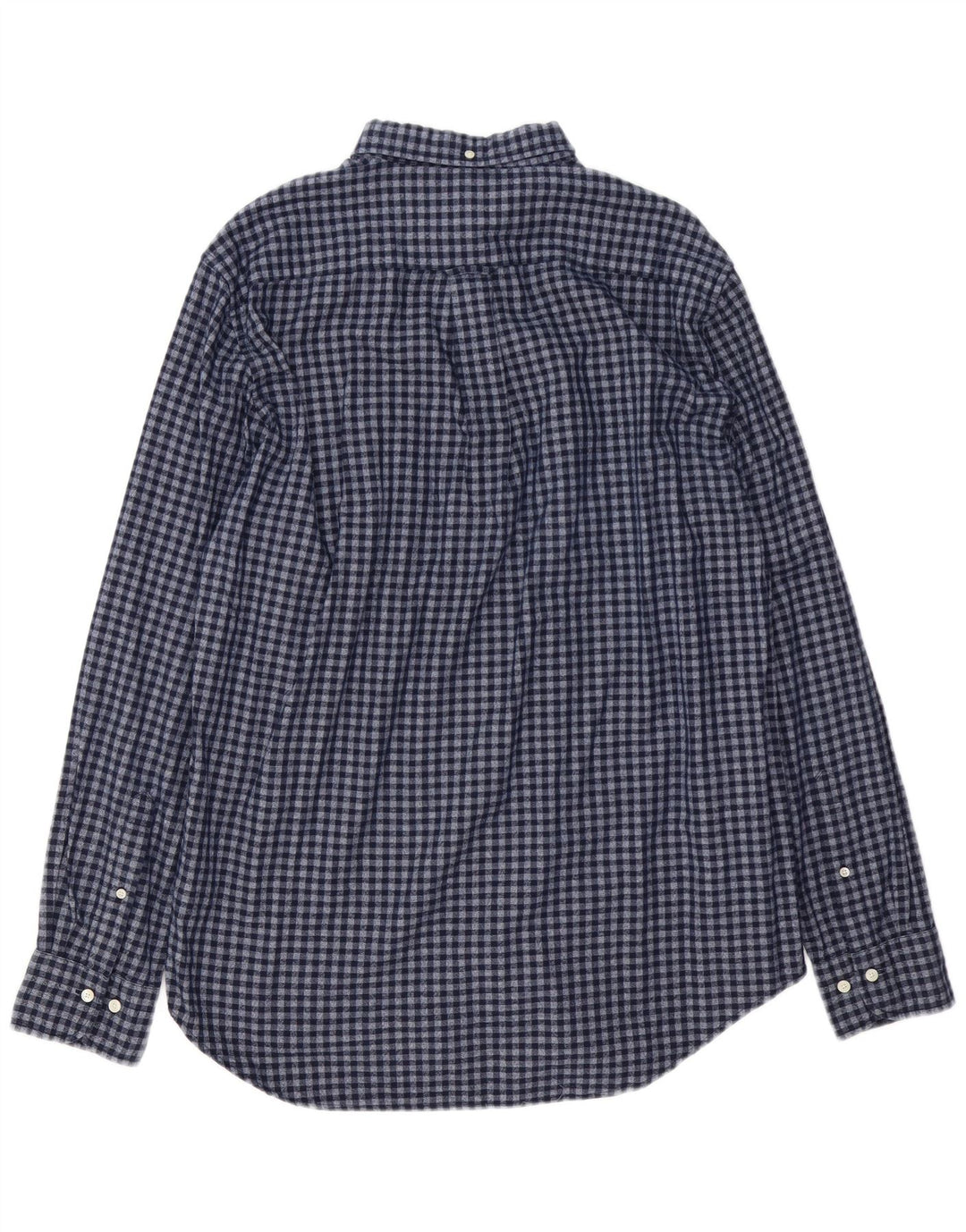 GANT Herren-Flanellhemd, Größe 41/42, 16 1/2, großes marineblaues Gingham