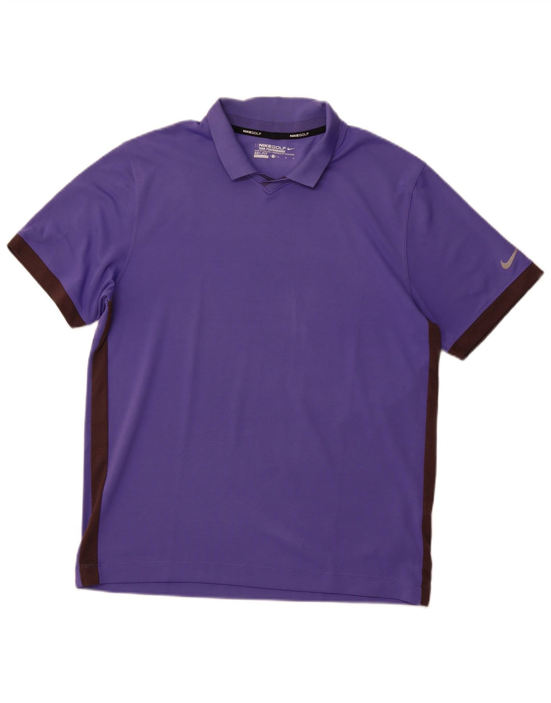 NIKE Herren-Dri-Fit-Poloshirt, mittelviolettes Farbblock-Polyester