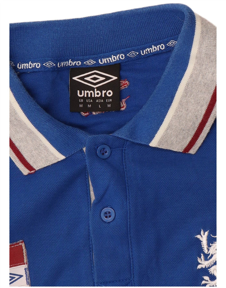Umbro Herren-Poloshirt mit Grafik, Mittelblau, Farbblock
