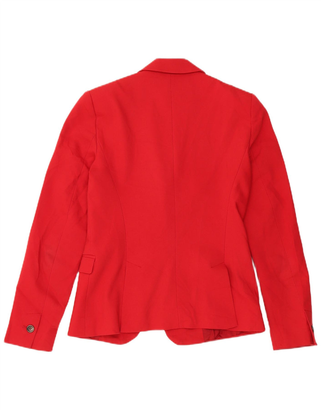 Zara Damen 1-Knopf-Blazer-Jacke, UK 10, kleine rote Baumwolle