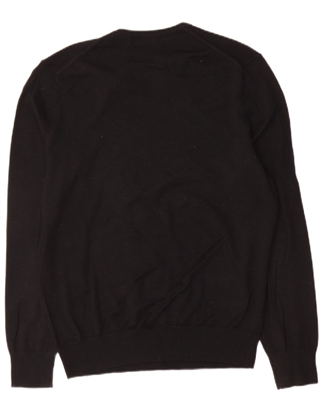 Gap Herren-Pullover mit V-Ausschnitt aus mittelschwarzer Merinowolle