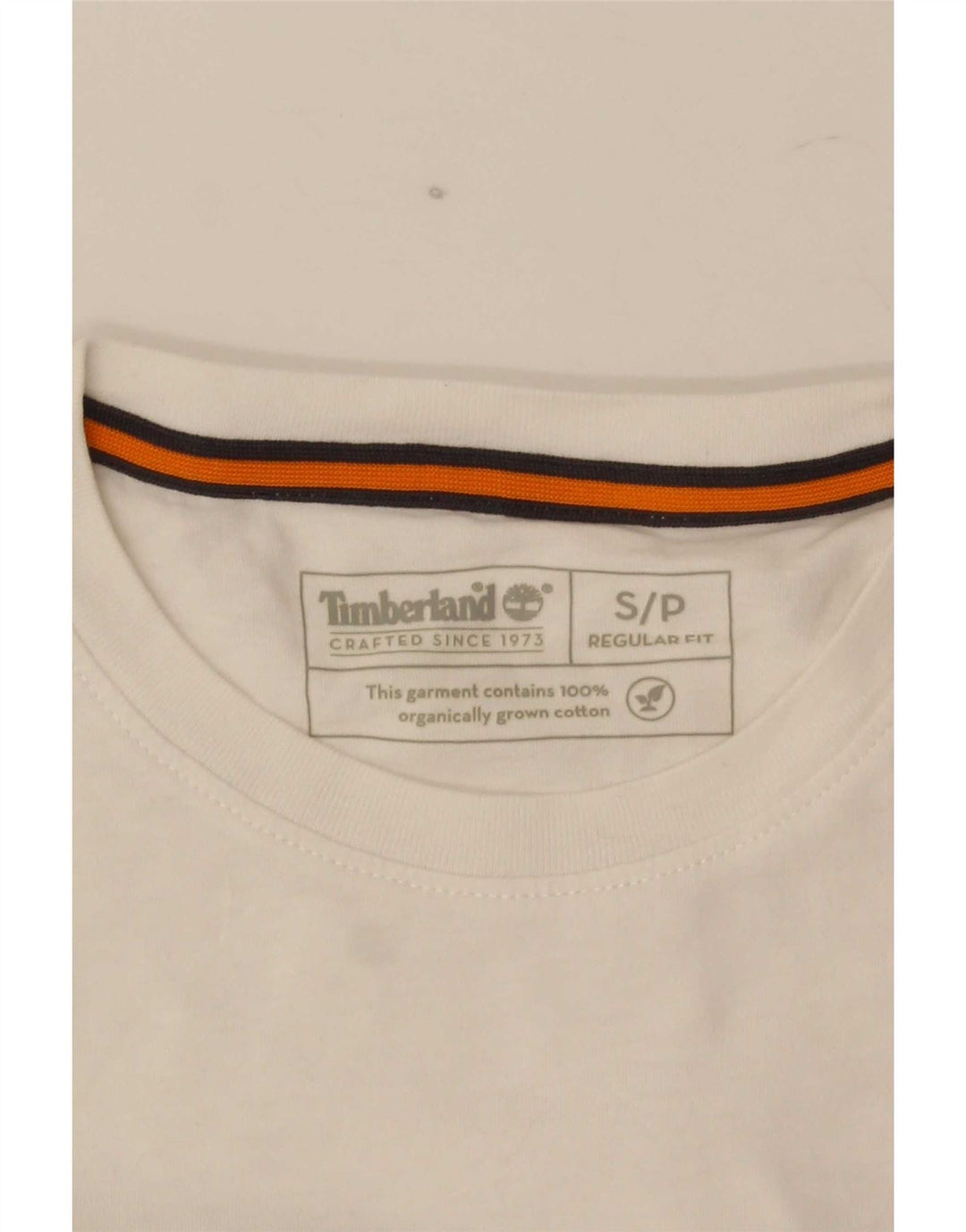 Timberland Herren-T-Shirt mit normaler Passform, Grafik, Größe S, weiße Baumwolle