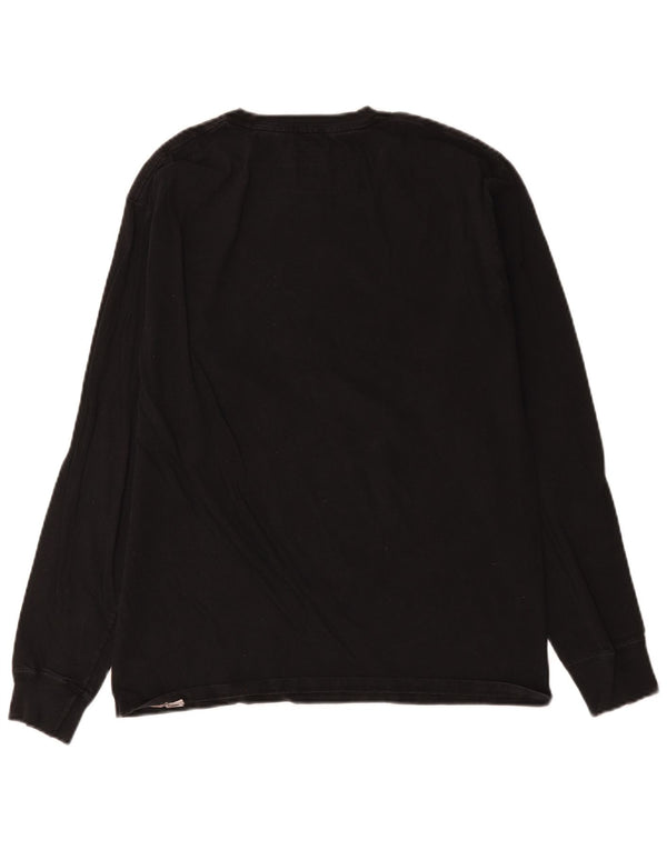 Champion Mens Graphic Top Long Sleeve Medium Black