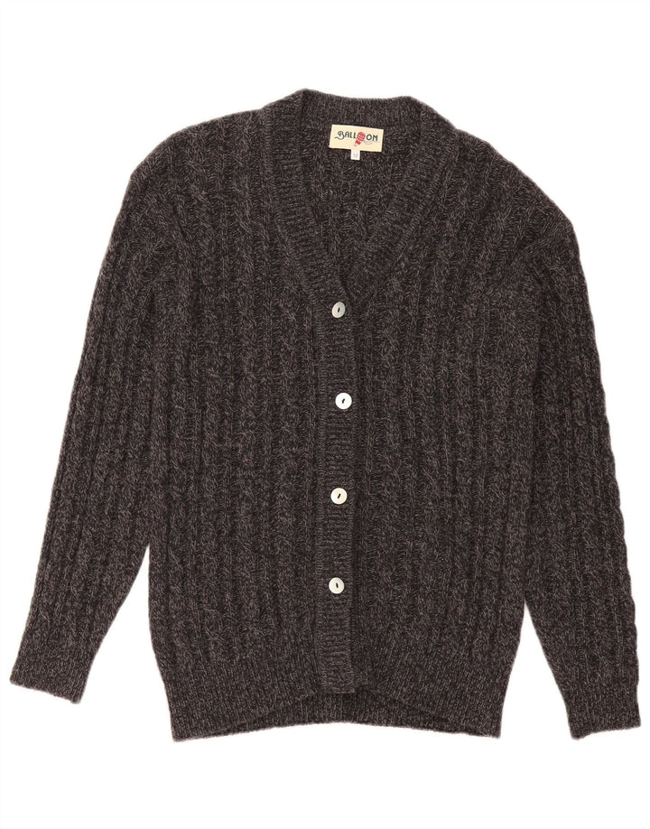Balloon Damen-Strickjacke aus mittelgrauer Wolle