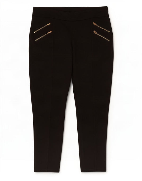 Schmale, kurze Hose von Zara für Damen, XL, W32, L26, schwarze Viskose