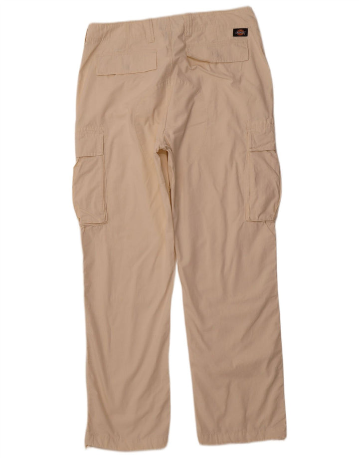 DICKIES Herren-Cargohose, gerade, W34, L32, cremefarbene Baumwolle
