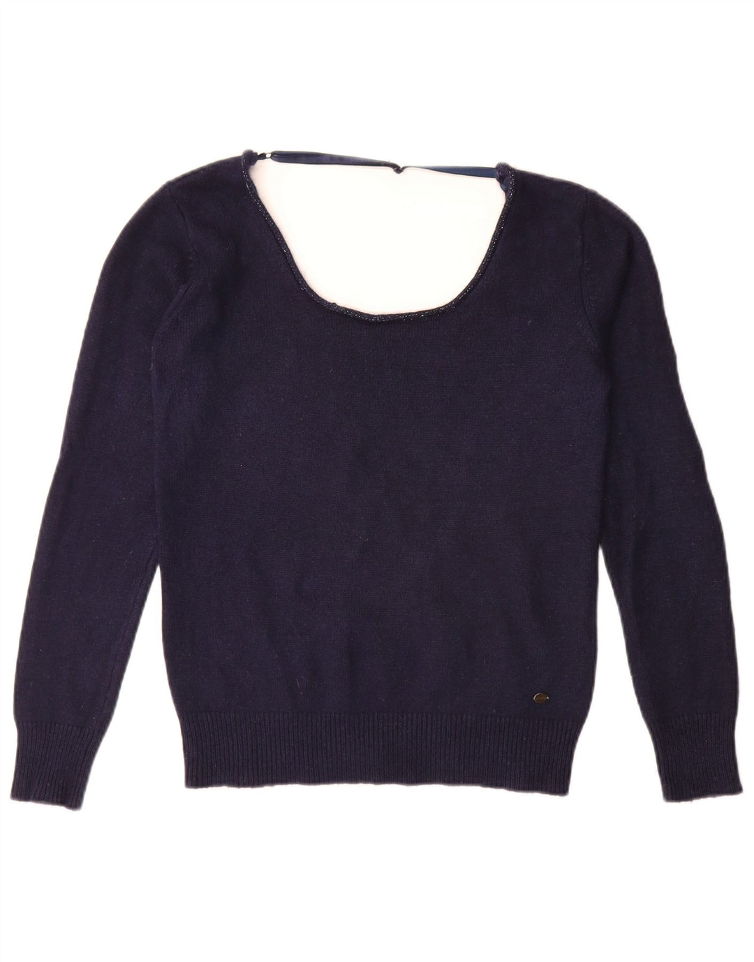 Guess Damen-Pullover mit U-Boot-Ausschnitt, Gr. 14, mittleres Marineblau