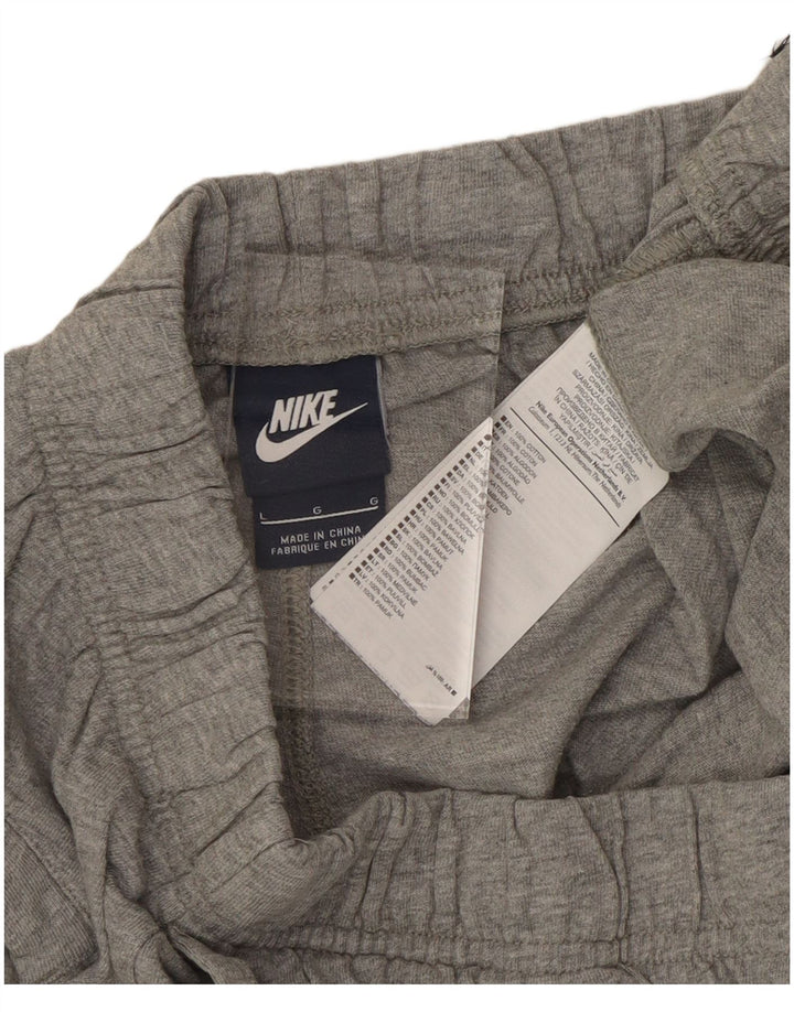 NIKE Herren-Sportshorts, groß, graue Baumwolle