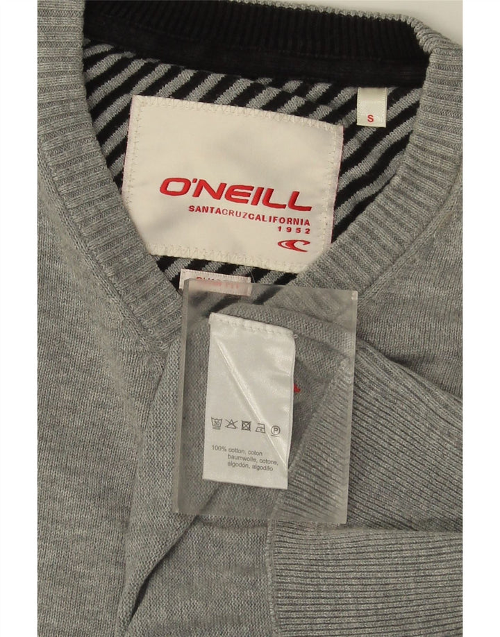 O'Neill Herren-Pullover mit V-Ausschnitt, Größe S, graue Baumwolle