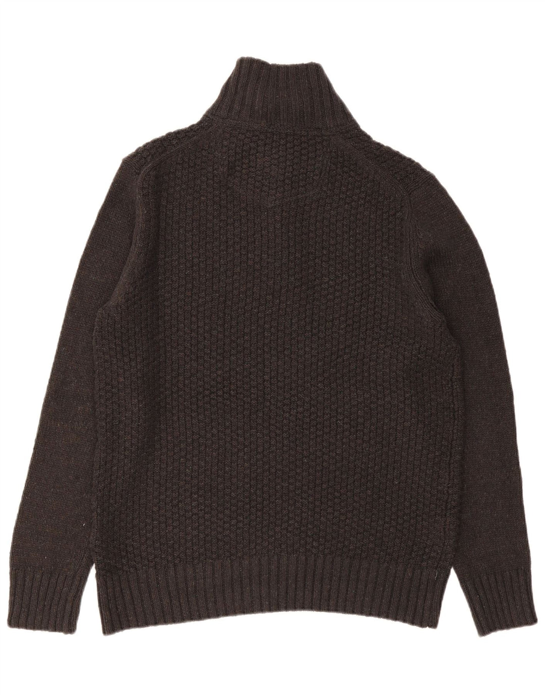 Fat Face Herren-Pullover mit Reißverschluss am Hals, groß, aus grauer Baumwolle
