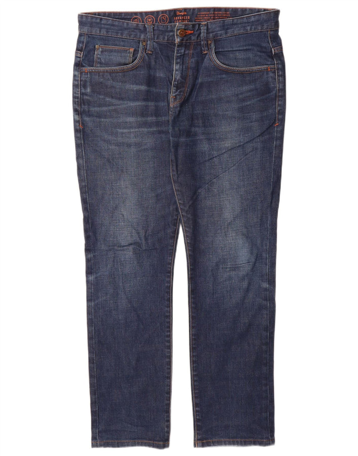 Wrangler Herren Straight Jeans W32 L30 Marineblau