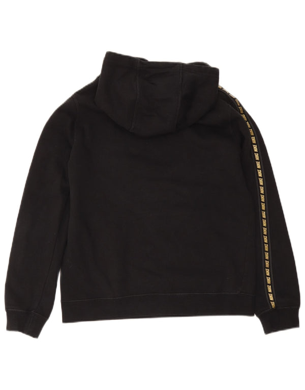 Nike Jungen-Pullover mit grafischem Kapuzenpullover, 12–13 Jahre, groß, schwarze Baumwolle