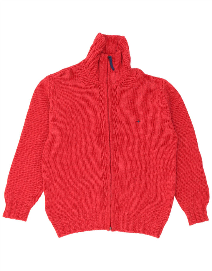 White Sails Herren-Strickjacke, groß, rote Schurwolle
