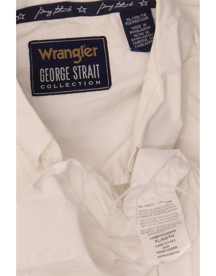 Wrangler Herrenhemd XL, weiße Baumwolle