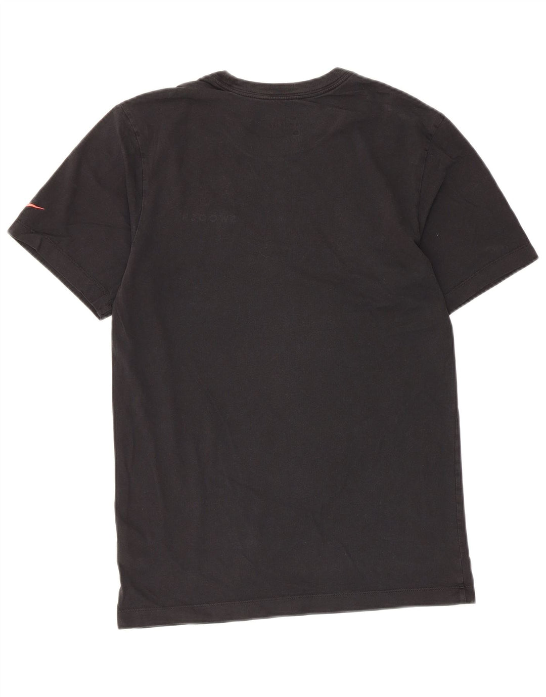 Nike Herren-T-Shirt mit Swoosh-Grafik, Größe S, Schwarz, Baumwolle