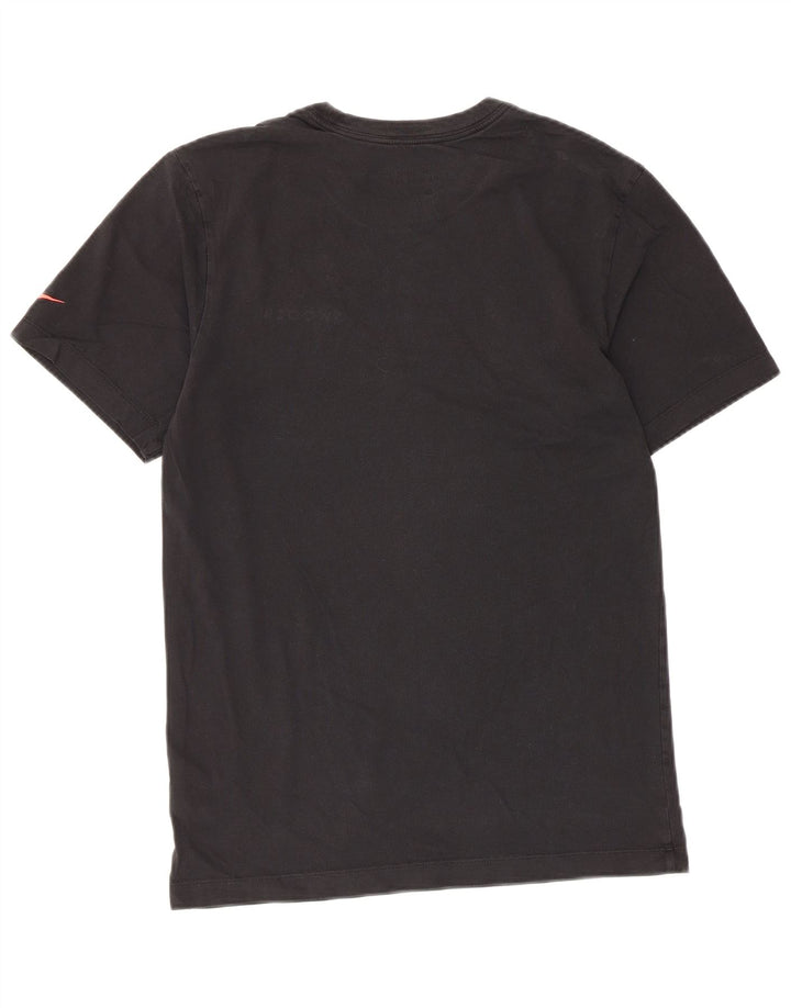 Nike Herren-T-Shirt mit Swoosh-Grafik, Größe S, Schwarz, Baumwolle