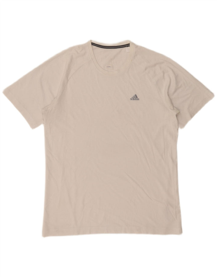Adidas Herren Clima 365 T-Shirt Top aus mittelweißer Baumwolle