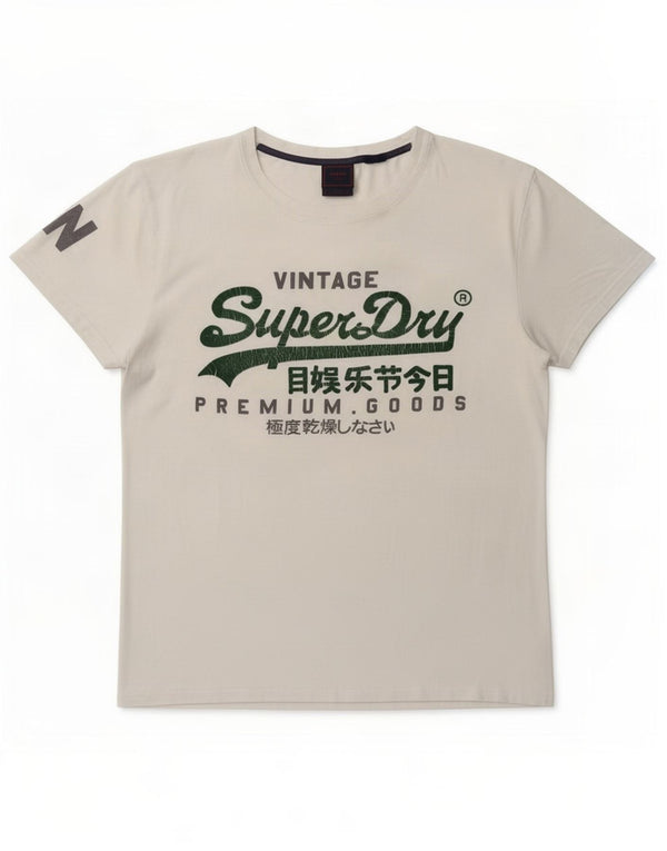 Superdry Herren Grafik-T-Shirt-Oberteil 2XL Weiß