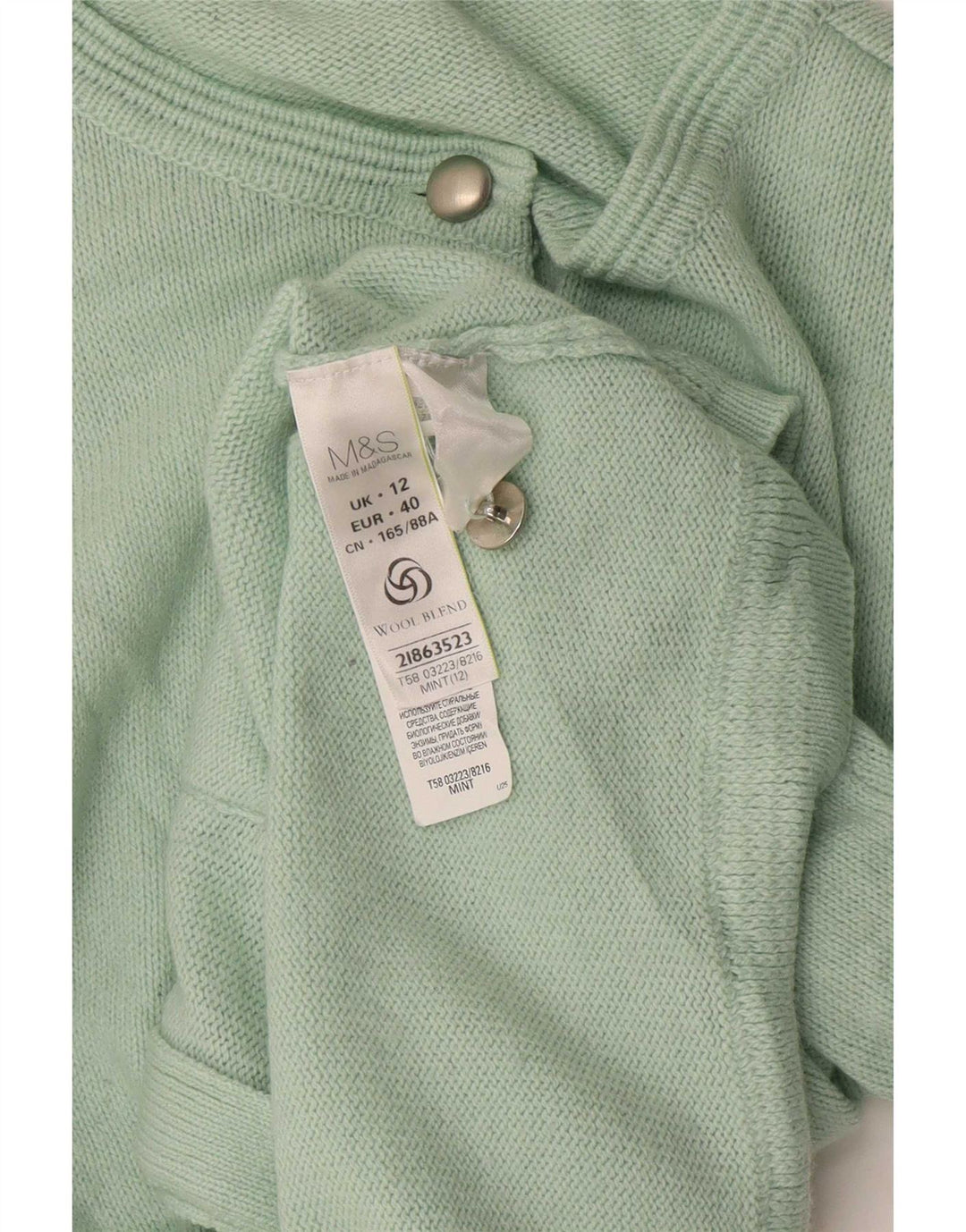 Marks & Spencer Damen-Cardigan-Pullover UK 12 Mittelgrünes Acryl