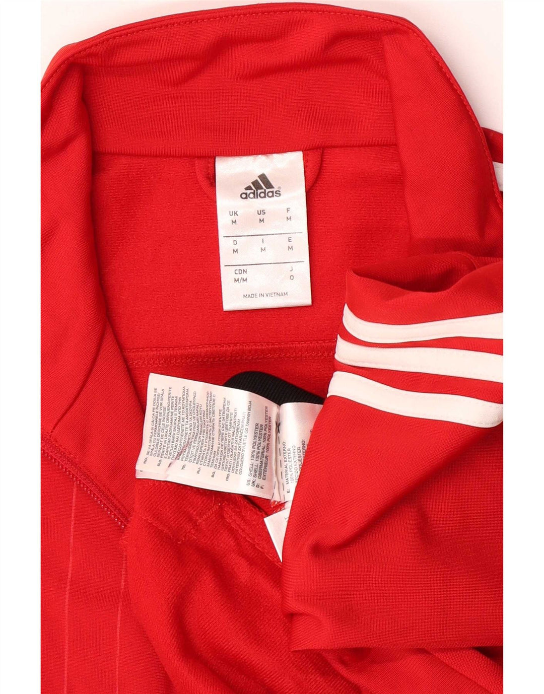 Adidas Herren Graphic Regular Fit Trainingsanzug-Oberteil Jacke Mittelrot Farbblock
