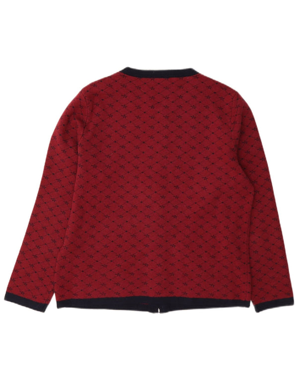 Castle of Ireland Damen-Cardigan-Pullover UK 14 Medium Red Check Viscose