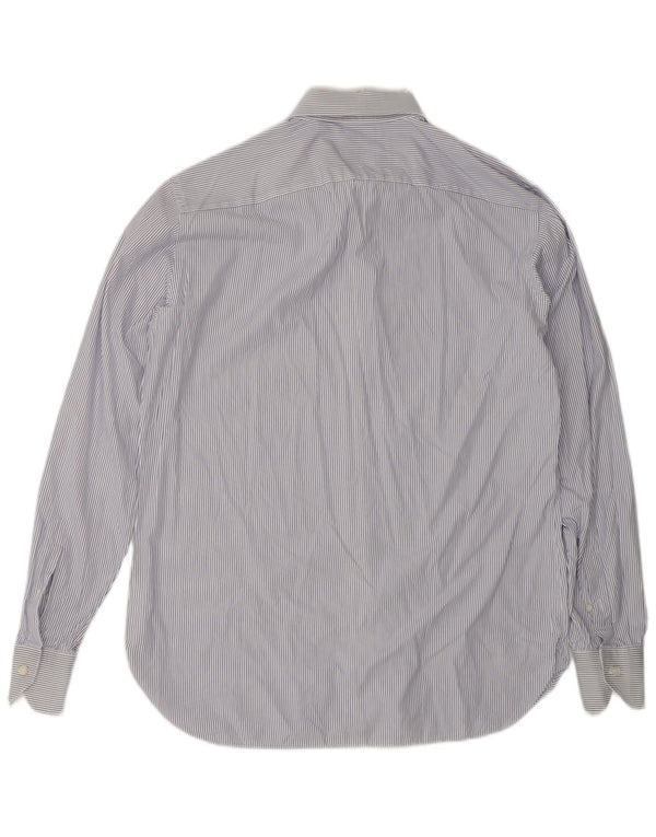 Ermenegildo Zegna Herrenhemd Größe 41 16 Große blaue Nadelstreifen