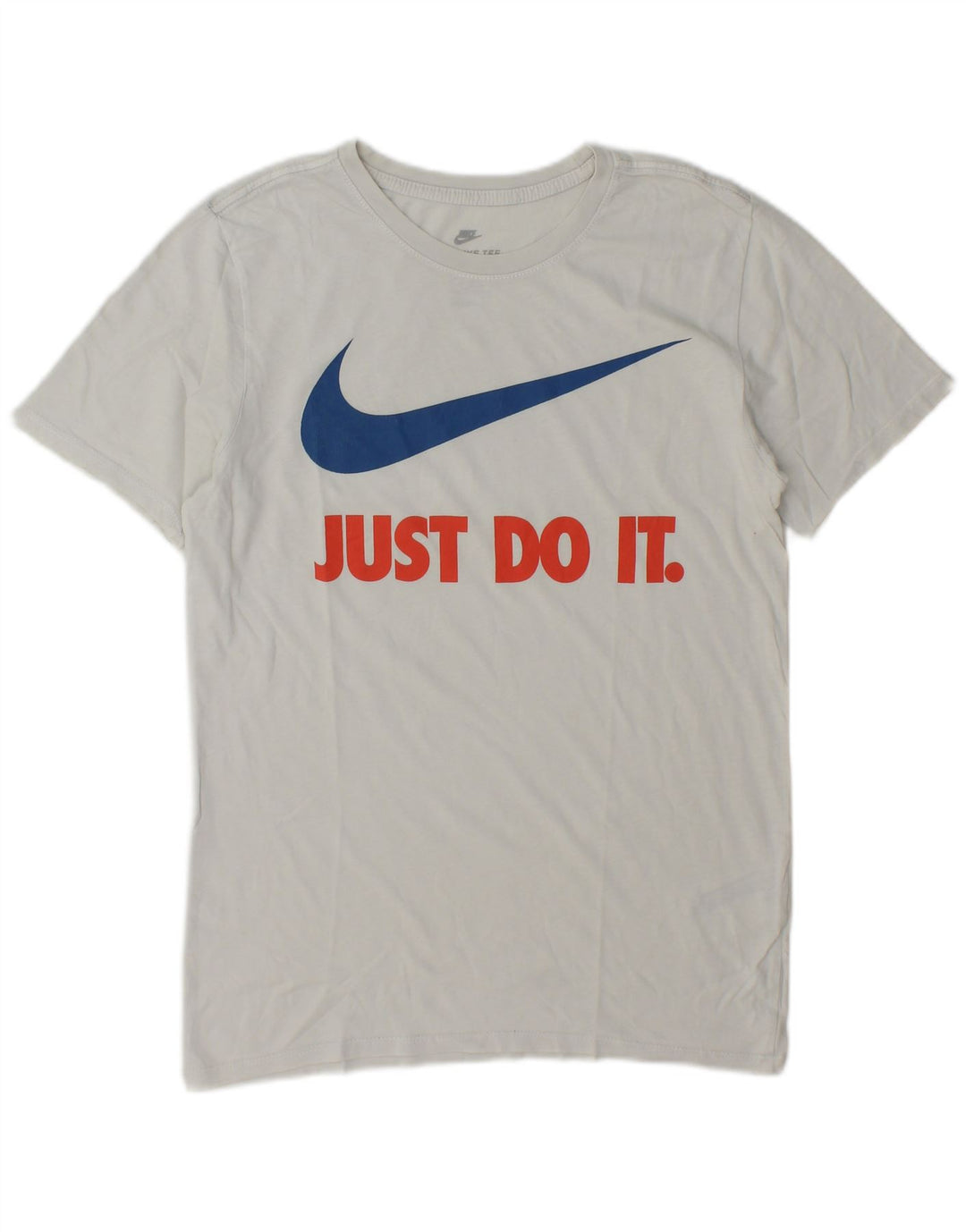 Nike Herren-T-Shirt mit sportlichem Schnitt und Grafik, Größe S, aus weißer Baumwolle