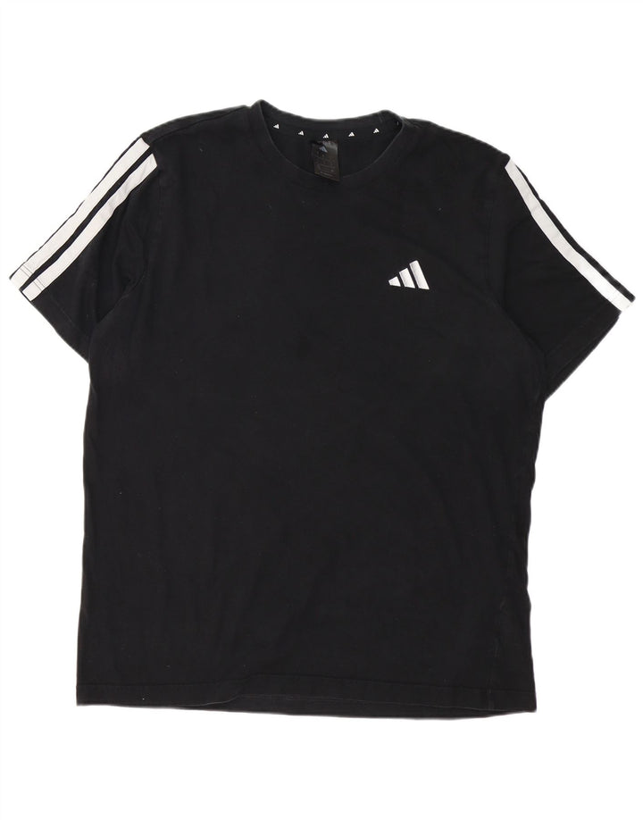 Adidas Herren T-Shirt Top Large Schwarz Baumwolle