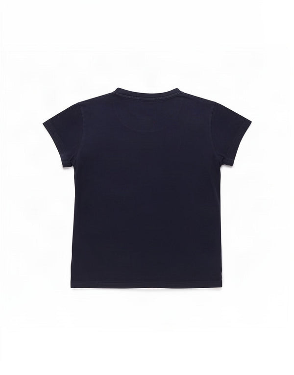 Asics Damen Grafik T-Shirt Top UK 18 XL Marineblau Baumwolle