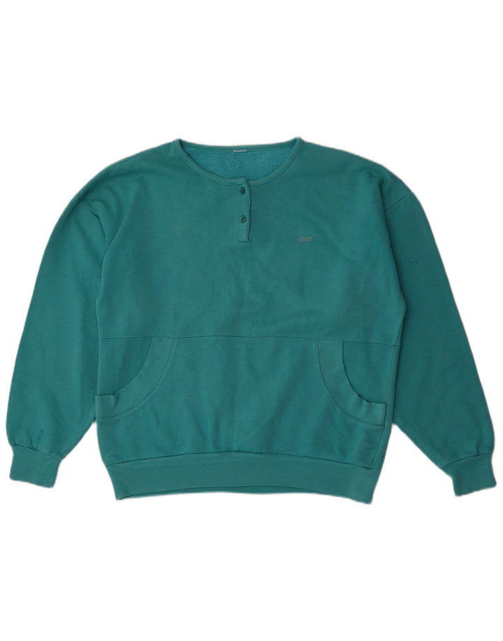 Etirel Damen-Sweatshirt mit Knopfkragen, Gr. 16, Blau