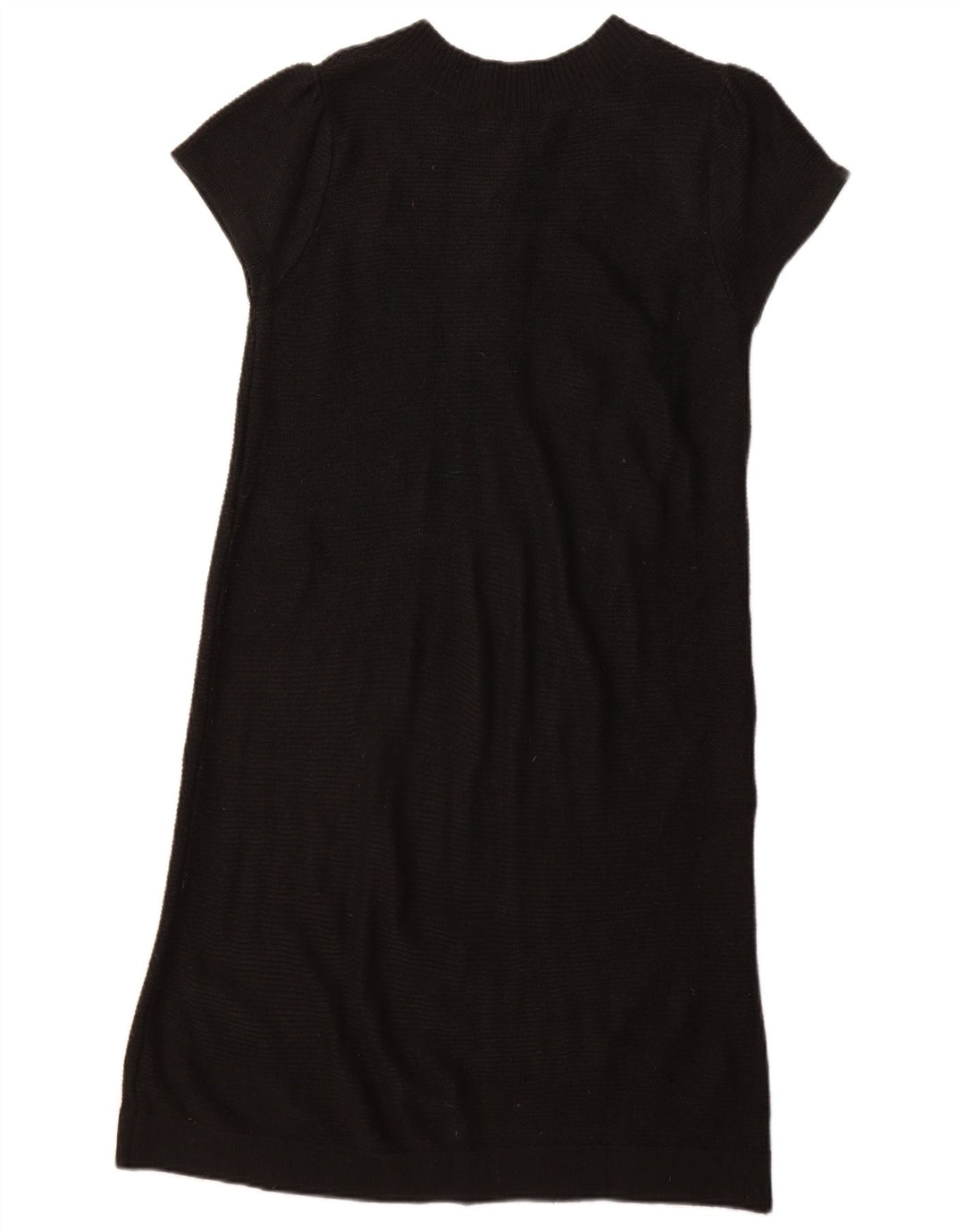 MOSSIMO Womens Short Sleeves Jumper Dress UK 12 Medium Black Acrylic