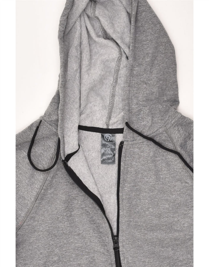 CHAMPION Womens Zip Hoodie Sweater UK 14 Medium Grey Polyester | Vintage Champion | Thrift | Second-Hand Champion | Used Clothing | Messina Hembry 