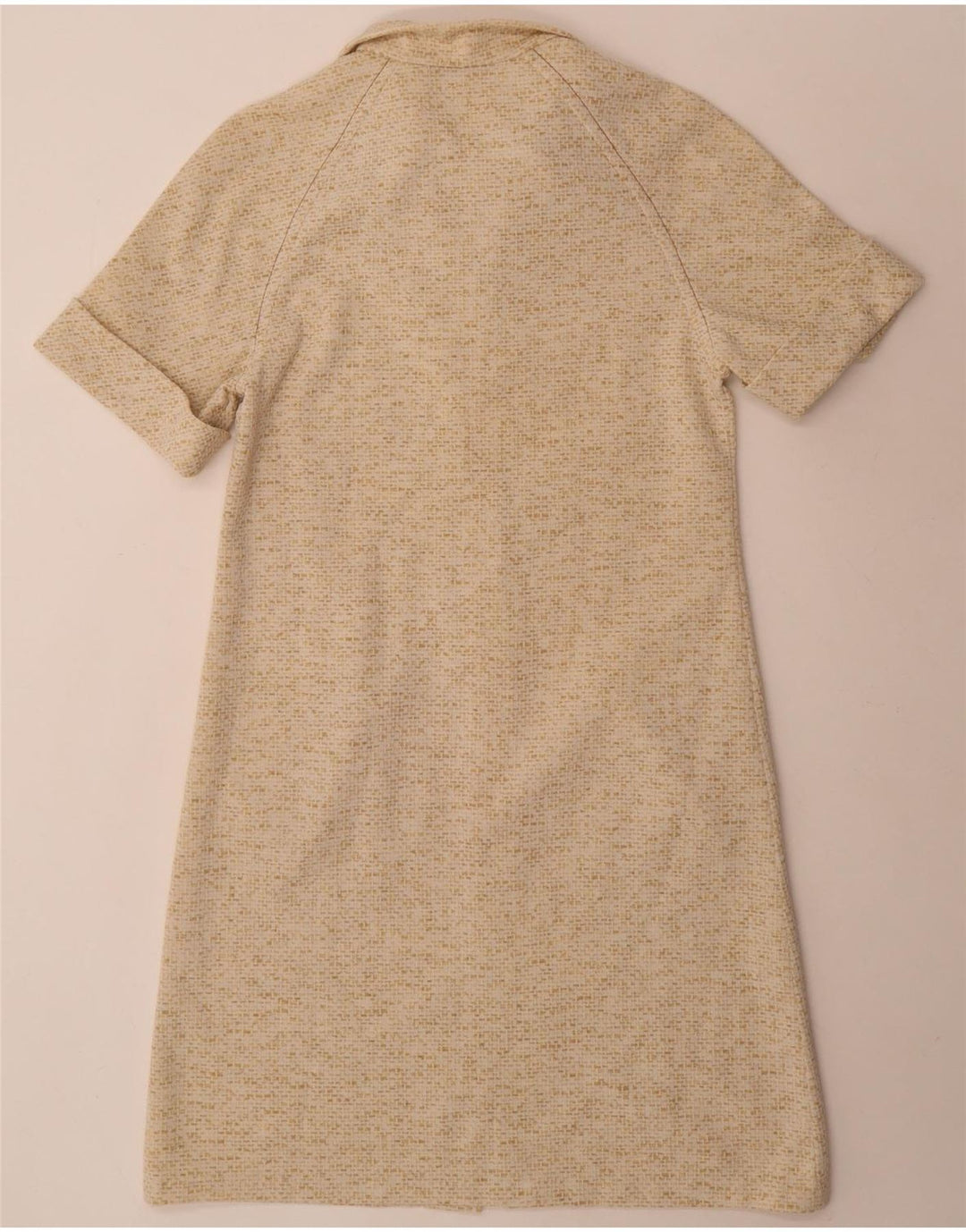 Vintage Damen Etuikleid UK 14 Mittelbeige meliert
