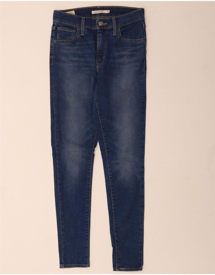 LEVI'S Damen 720 Skinny Jeans W26 L28 Blaue Baumwolle