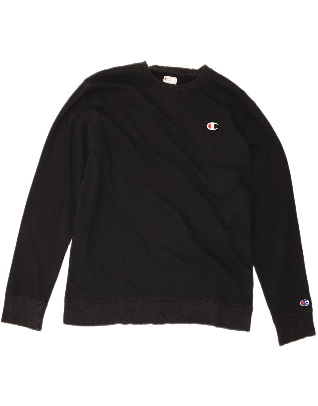 CHAMPION Mens Sweatshirt Jumper Medium Black Cotton Vintage Champion and Second-Hand Champion from Messina Hembry 