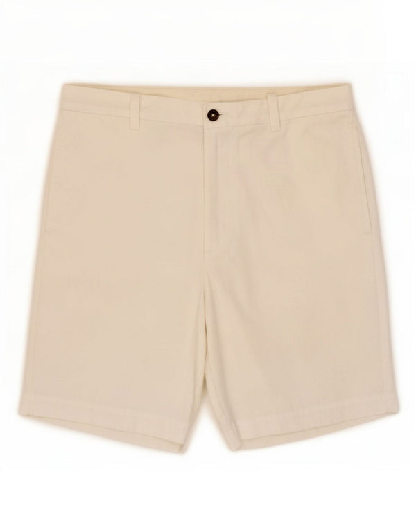 Marks & Spencer Herren Blue Harbour Chinoshorts, Größe L, W34, weiße Baumwolle