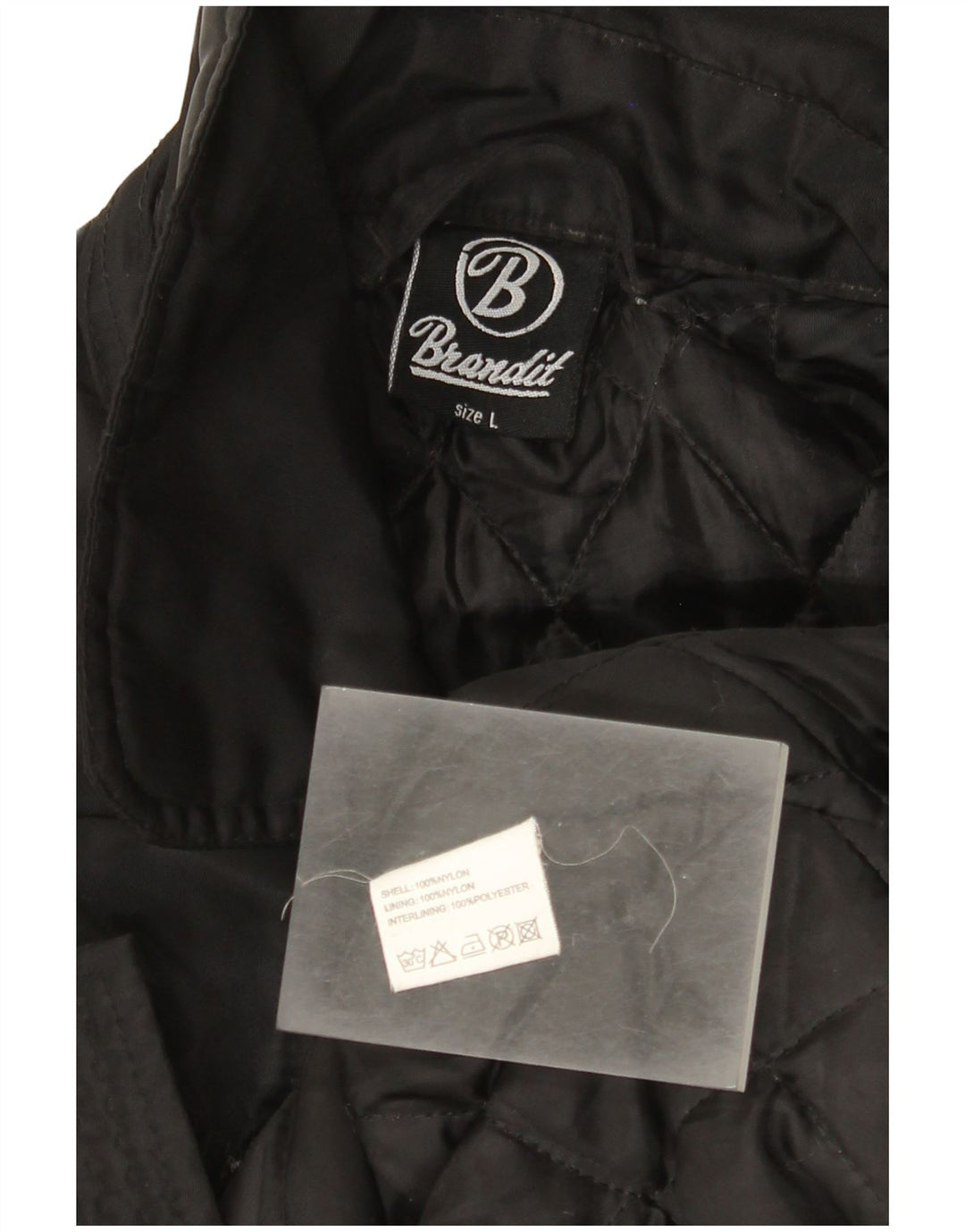 Brandit Herren Bomberjacke UK 40 Large Schwarz Nylon