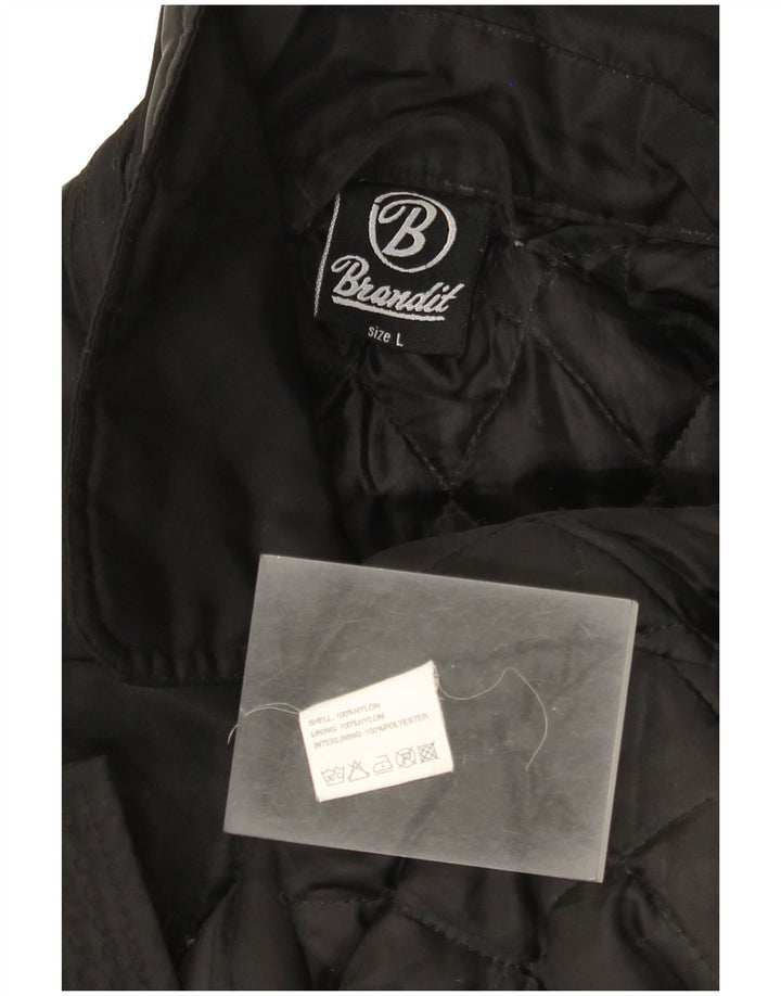 Brandit Herren Bomberjacke UK 40 Large Schwarz Nylon