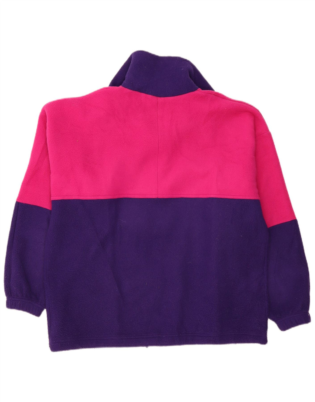 ALEXANDER Herren-Fleecepullover mit Reißverschluss am Hals, XL, lila, Farbblock-Polyester