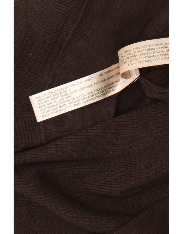 Massimo Dutti Herren-Pullover mit Reißverschluss, XL, braune Baumwolle