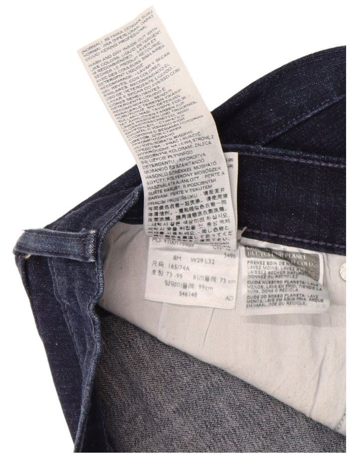 LEVI'S Damen Straight Jeans US 8 Medium W29 L32 Marineblaue Baumwolle