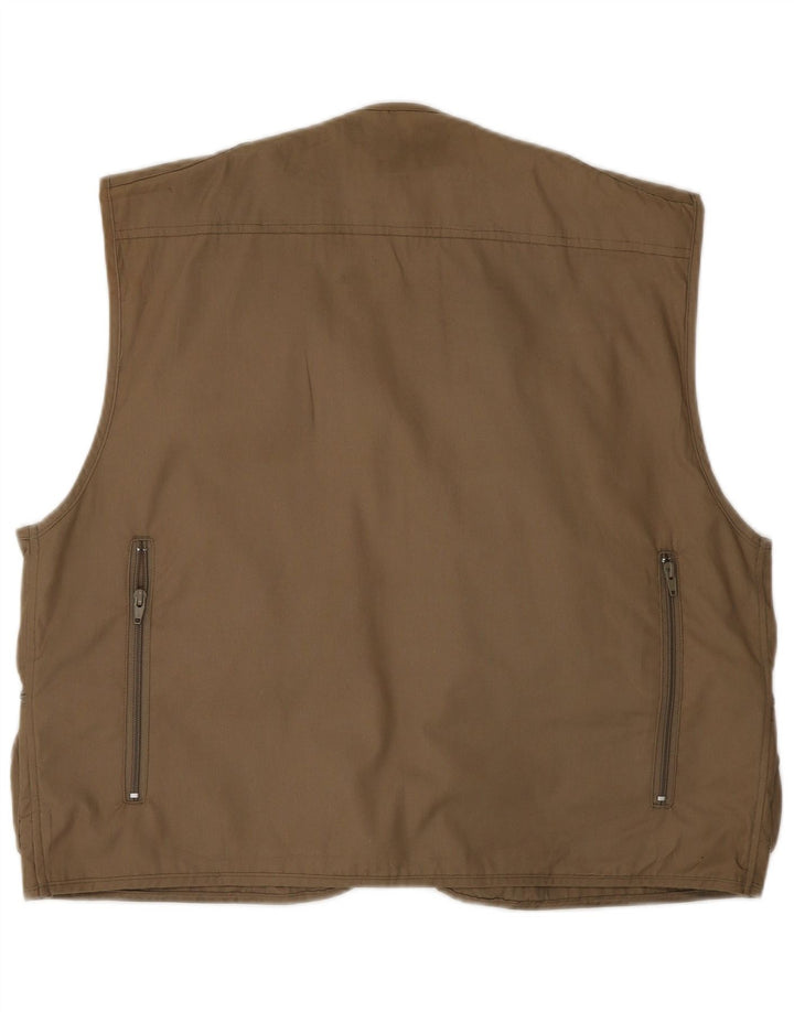 Vintage Herren Utility Gilet UK 42 XL Braune Baumwolle