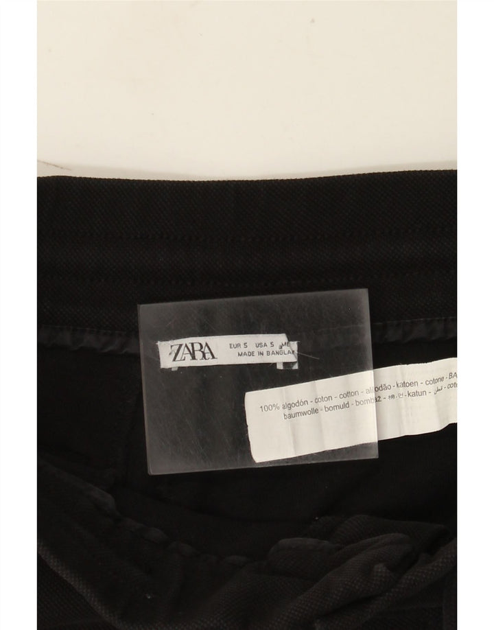 Zara Herren Cargo-Shorts, Größe S, W30, Schwarz, Baumwolle