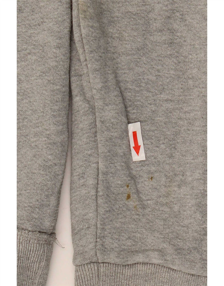 Fat Face Herren-Kapuzenpullover mit Grafik, Größe S, grau meliert, Baumwolle