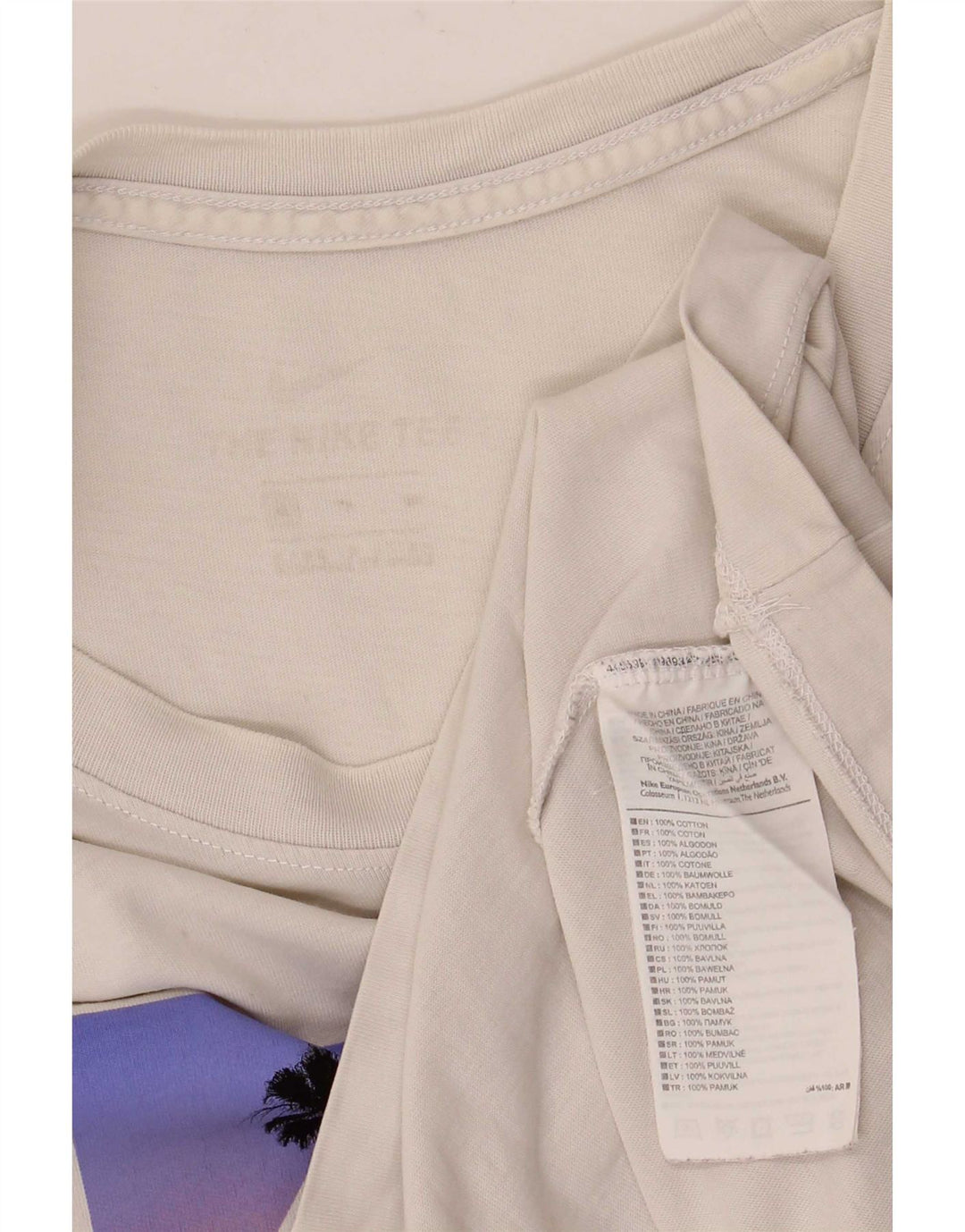 Nike Herren-T-Shirt mit Grafik, Größe L, aus weißer Baumwolle