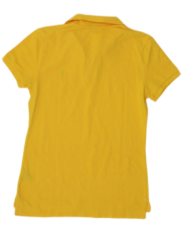 Polo Ralph Lauren Damen-Poloshirt in schmaler Passform, UK 12, mittelgelb, Baumwolle