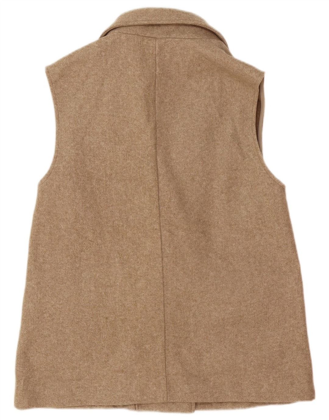 Zweireihiges Utility-Gilet für Damen von Zara, UK 12, mittelbeigefarbenes Polyester