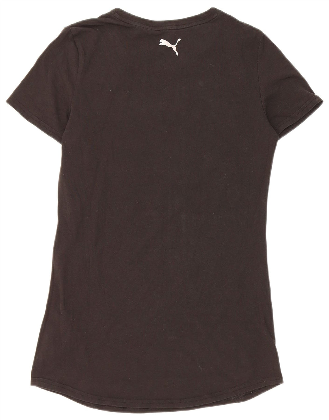 Puma Damen Crop Graphic T-Shirt Top UK 12 Medium Schwarz